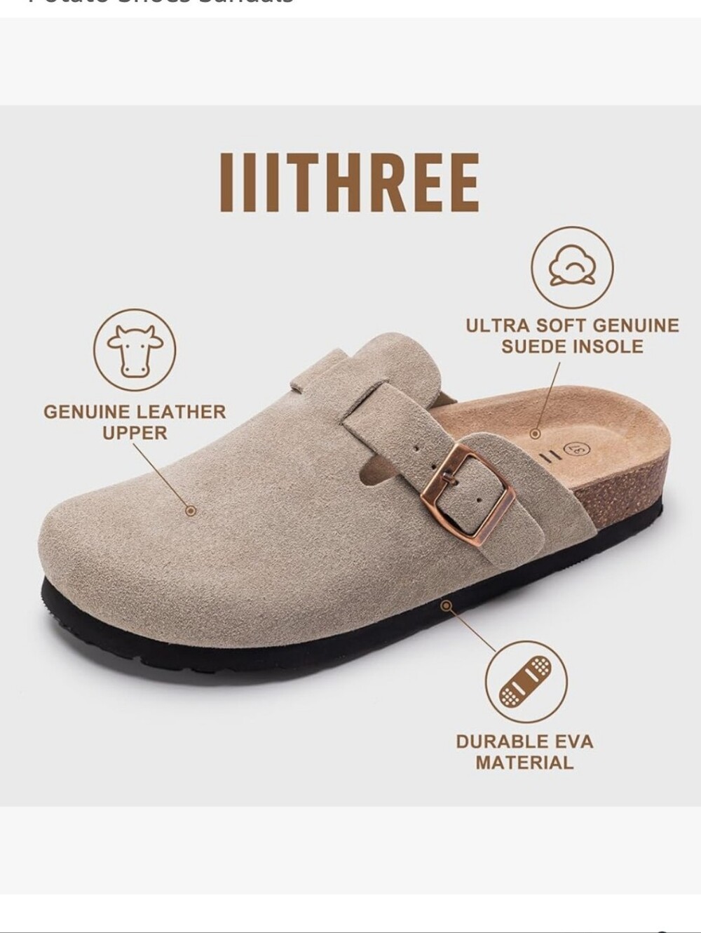 IIITHREE Suede Clogs - Picture 2 of 5